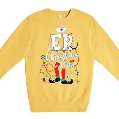 Er Christmas Crew Emergency Room Er Nurse Premium Crewneck Sweatshirt