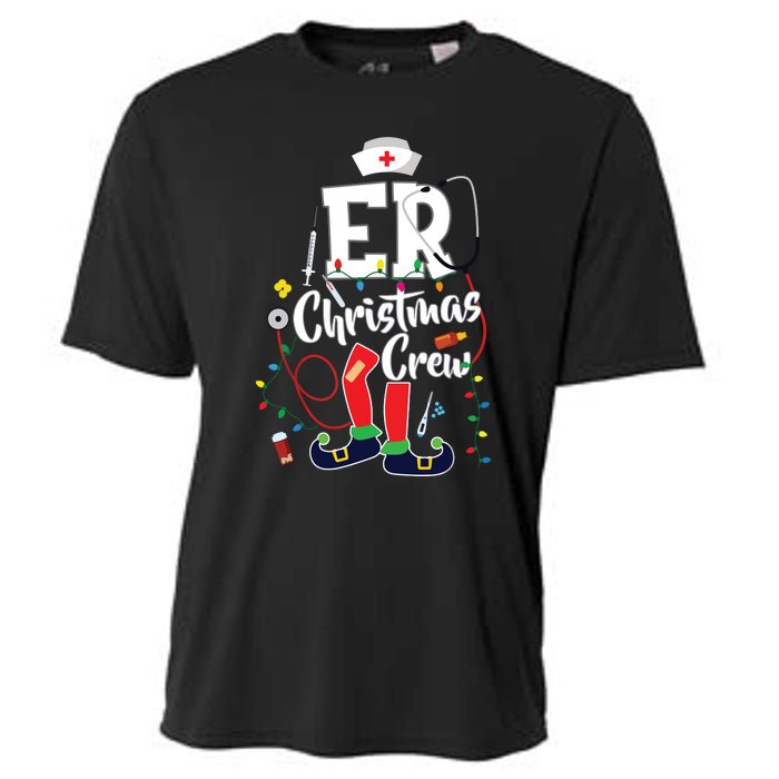 Er Christmas Crew Emergency Room Er Nurse Cooling Performance Crew T-Shirt