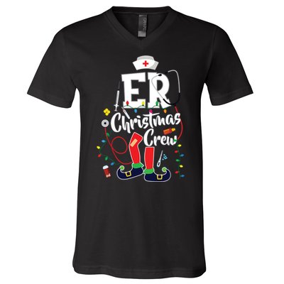 Er Christmas Crew Emergency Room Er Nurse V-Neck T-Shirt