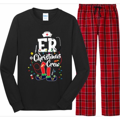 Er Christmas Crew Emergency Room Er Nurse Long Sleeve Pajama Set