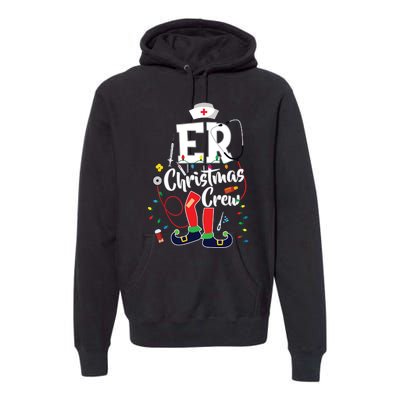 Er Christmas Crew Emergency Room Er Nurse Premium Hoodie