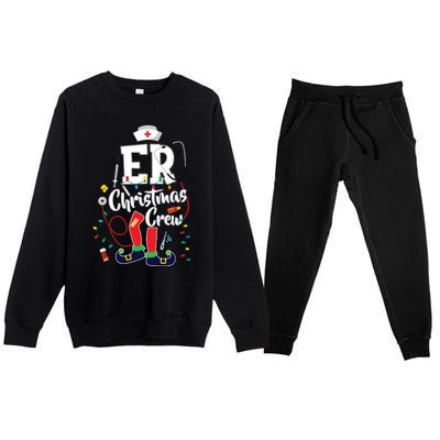 Er Christmas Crew Emergency Room Er Nurse Premium Crewneck Sweatsuit Set