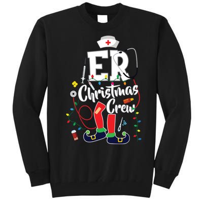 Er Christmas Crew Emergency Room Er Nurse Tall Sweatshirt