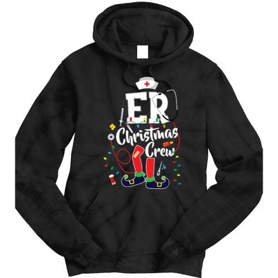 Er Christmas Crew Emergency Room Er Nurse Tie Dye Hoodie