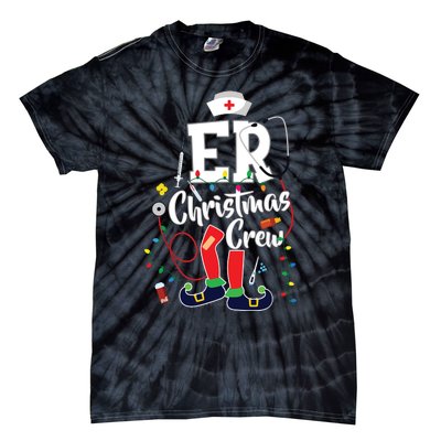 Er Christmas Crew Emergency Room Er Nurse Tie-Dye T-Shirt