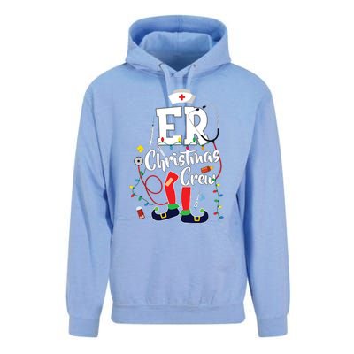 Er Christmas Crew Emergency Room Er Nurse Unisex Surf Hoodie