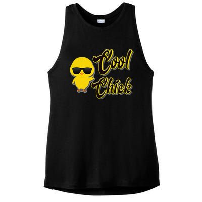 Easter Cool Chick For And Family Ladies PosiCharge Tri-Blend Wicking Tank