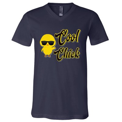 Easter Cool Chick For And Family V-Neck T-Shirt