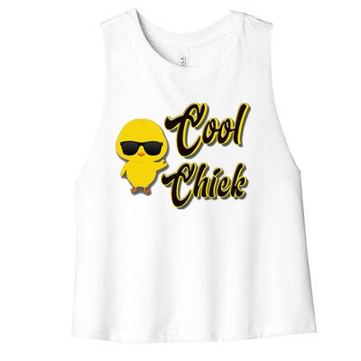 Easter Cool Chick For And Family Women's Racerback Cropped Tank