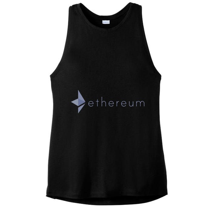 Ethereum Coin Crypto Eth Blockchain Cryptocurrency Ladies PosiCharge Tri-Blend Wicking Tank