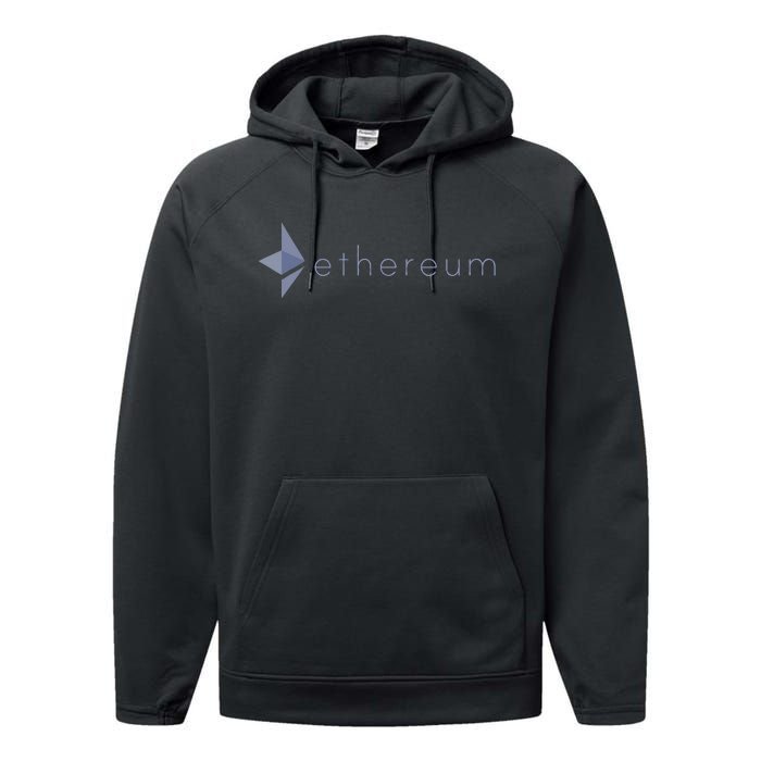 Ethereum Coin Crypto Eth Blockchain Cryptocurrency Performance Fleece Hoodie