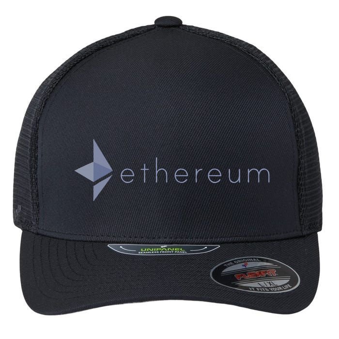 Ethereum Coin Crypto Eth Blockchain Cryptocurrency Flexfit Unipanel Trucker Cap