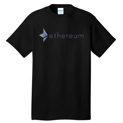 Ethereum Coin Crypto Eth Blockchain Cryptocurrency Tall T-Shirt