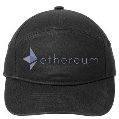 Ethereum Coin Crypto Eth Blockchain Cryptocurrency 7-Panel Snapback Hat