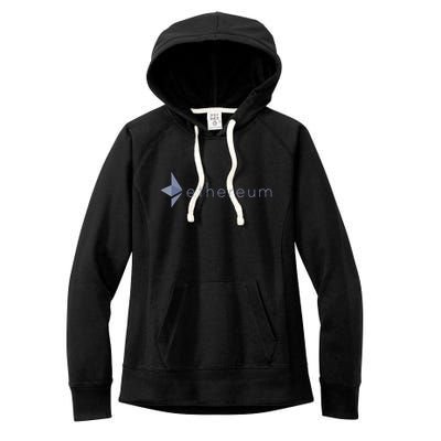 Ethereum Coin Crypto Eth Blockchain Cryptocurrency Women's Fleece Hoodie