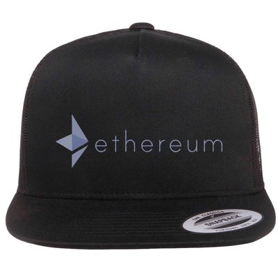Ethereum Coin Crypto Eth Blockchain Cryptocurrency Flat Bill Trucker Hat
