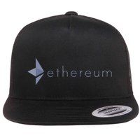 Ethereum Coin Crypto Eth Blockchain Cryptocurrency Flatbill Hat