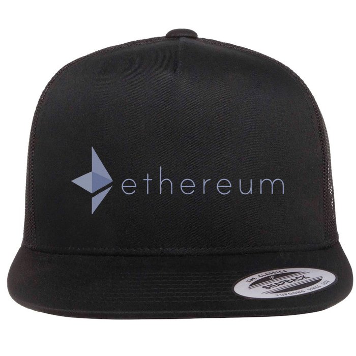 Ethereum Coin Crypto Eth Blockchain Cryptocurrency Flatbill Hat