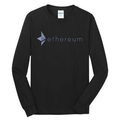 Ethereum Coin Crypto Eth Blockchain Cryptocurrency Tall Long Sleeve T-Shirt