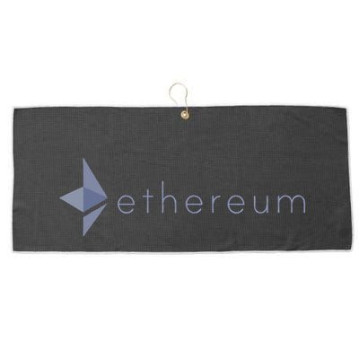 Ethereum Coin Crypto Eth Blockchain Cryptocurrency Large Microfiber Waffle Golf Towel