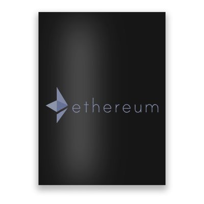 Ethereum Coin Crypto Eth Blockchain Cryptocurrency Poster