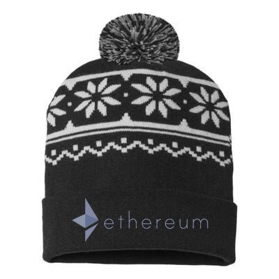 Ethereum Coin Crypto Eth Blockchain Cryptocurrency USA-Made Snowflake Beanie