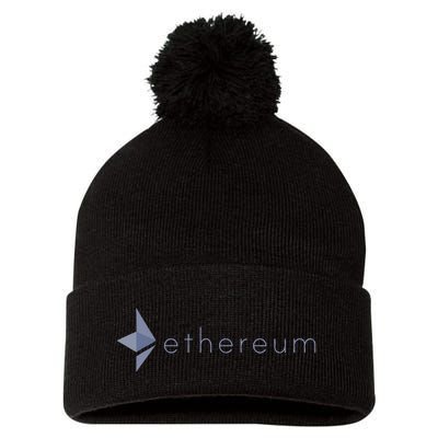 Ethereum Coin Crypto Eth Blockchain Cryptocurrency Pom Pom 12in Knit Beanie