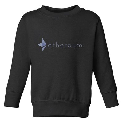 Ethereum Coin Crypto Eth Blockchain Cryptocurrency Toddler Sweatshirt