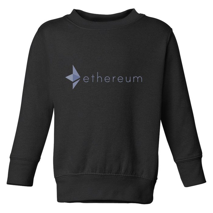 Ethereum Coin Crypto Eth Blockchain Cryptocurrency Toddler Sweatshirt
