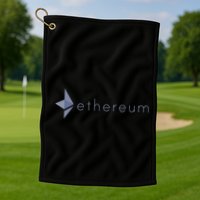 Ethereum Coin Crypto Eth Blockchain Cryptocurrency Golf Towel