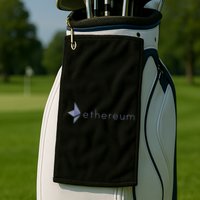 Ethereum Coin Crypto Eth Blockchain Cryptocurrency Golf Towel