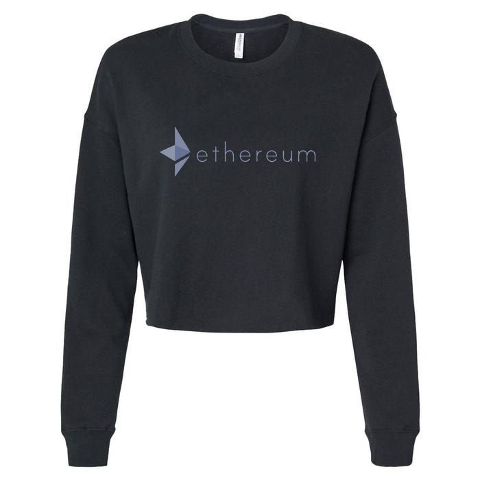 Ethereum Coin Crypto Eth Blockchain Cryptocurrency Cropped Pullover Crew