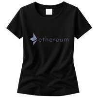 Ethereum Coin Crypto Eth Blockchain Cryptocurrency Womens T-Shirt