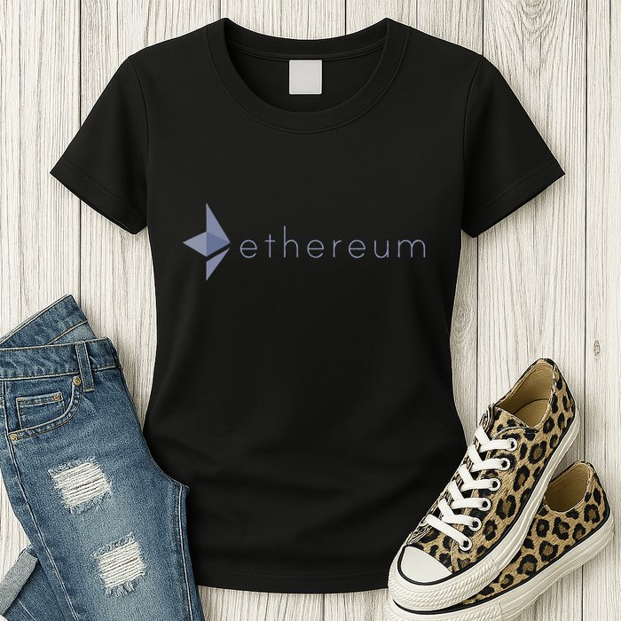 Ethereum Coin Crypto Eth Blockchain Cryptocurrency Womens T-Shirt