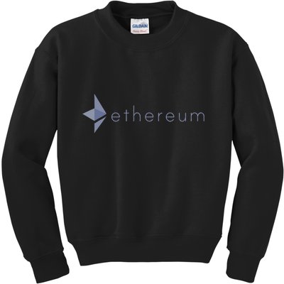 Ethereum Coin Crypto Eth Blockchain Cryptocurrency Kids Sweatshirt