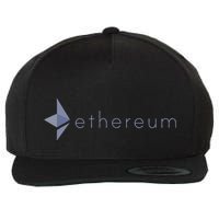 Ethereum Coin Crypto Eth Blockchain Cryptocurrency Wool Snapback Cap