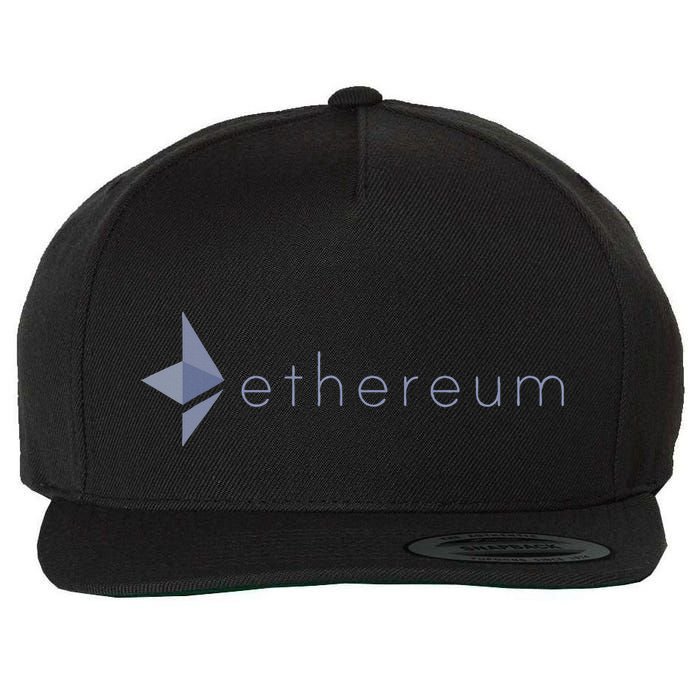 Ethereum Coin Crypto Eth Blockchain Cryptocurrency Wool Snapback Cap