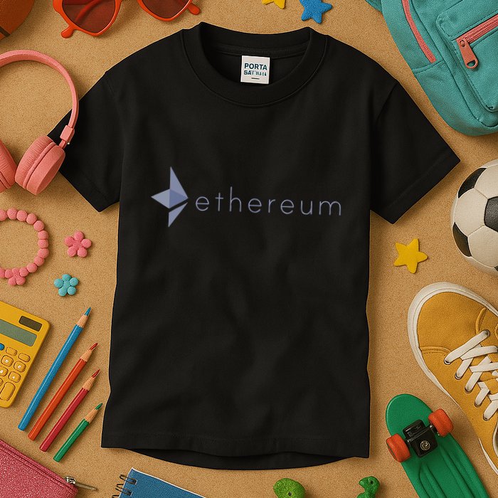Ethereum Coin Crypto Eth Blockchain Cryptocurrency Kids T-Shirt
