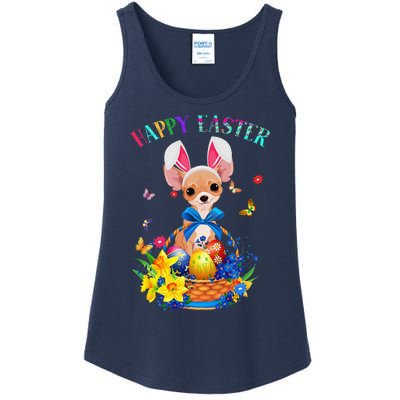 Easter Cute Chihuahua Dog Lover Gifts Bunny Eggs Easter Ladies Essential Tank