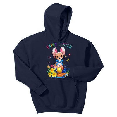 Easter Cute Chihuahua Dog Lover Gifts Bunny Eggs Easter Kids Hoodie