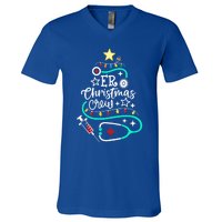 Er Christmas Crew Emergency Room Nurse Er Techs Secretary Cool Gift V-Neck T-Shirt