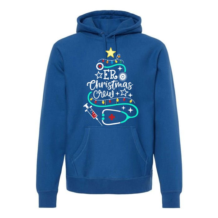 Er Christmas Crew Emergency Room Nurse Er Techs Secretary Cool Gift Premium Hoodie