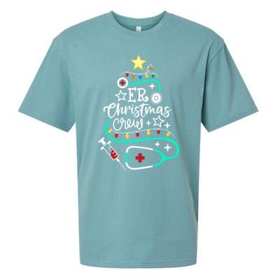 Er Christmas Crew Emergency Room Nurse Er Techs Secretary Cool Gift Sueded Cloud Jersey T-Shirt