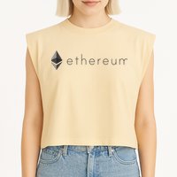 Ethereum Coin Cryptocurrency Garment-Dyed Women's Muscle Tee