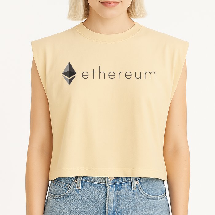 Ethereum Coin Cryptocurrency Garment-Dyed Women's Muscle Tee