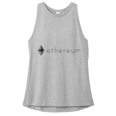 Ethereum Coin Cryptocurrency Ladies PosiCharge Tri-Blend Wicking Tank