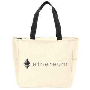 Ethereum Coin Cryptocurrency Zip Tote Bag