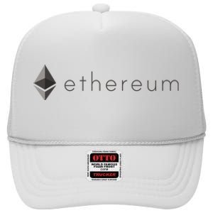 Ethereum Coin Cryptocurrency High Crown Mesh Back Trucker Hat