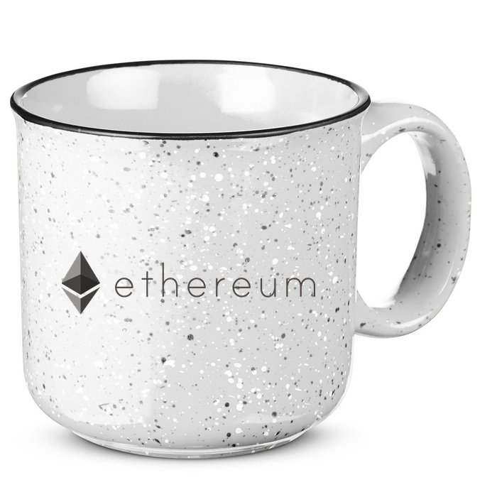 Ethereum Coin Cryptocurrency 15oz Campfire Ceramic Mug