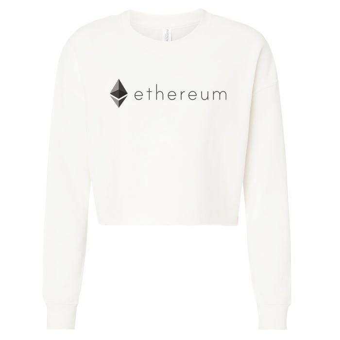 Ethereum Coin Cryptocurrency Cropped Pullover Crew